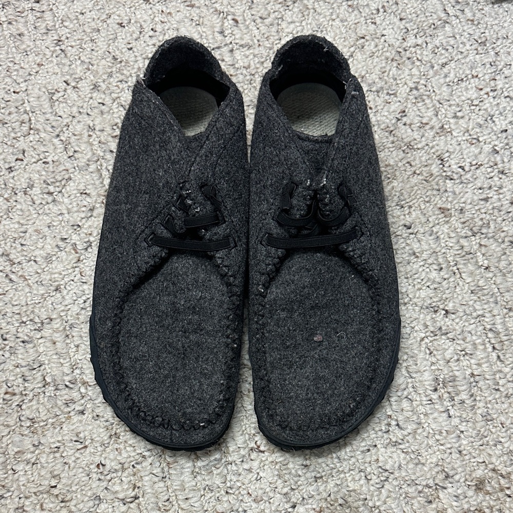 Patagonia Dark Gray Wool Slip-On Moccasin Loafers